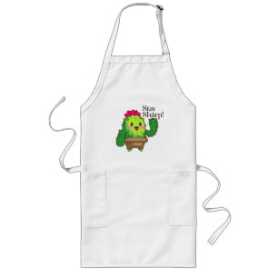 Stay Sharp Apron – Cute Cactus Kitchen Style