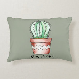 Stay Sharp Cactus Decorative Pillow