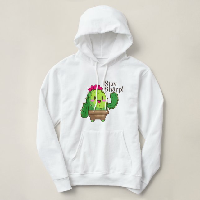 Stay Sharp, Look Soft T-Shirt Hoodie (Design Front)