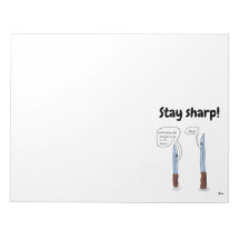 Stay sharp notepad