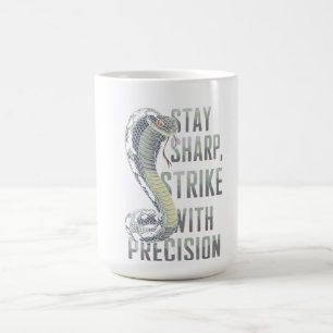 Stay Sharp, Strike with Precision - Cobra Design Coffee Mug
