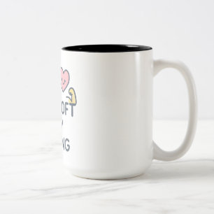 Stay Soft Stay Strong Pastel Art Two-Tone Coffee Mug
