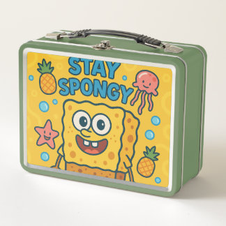 Stay Spongy Kids Lunch Bag Metal Lunch Box