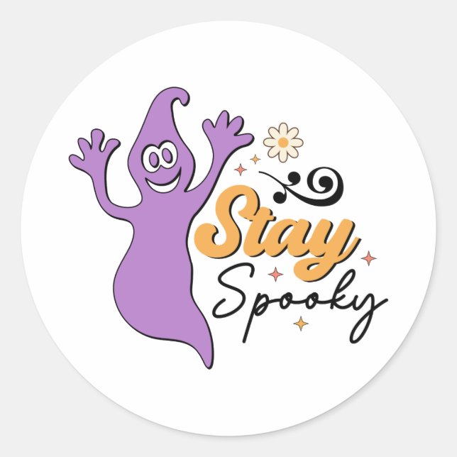 Stay Spooky Classic Round Sticker (Front)