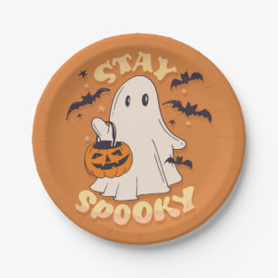Stay Spooky Ghost Paper Plate