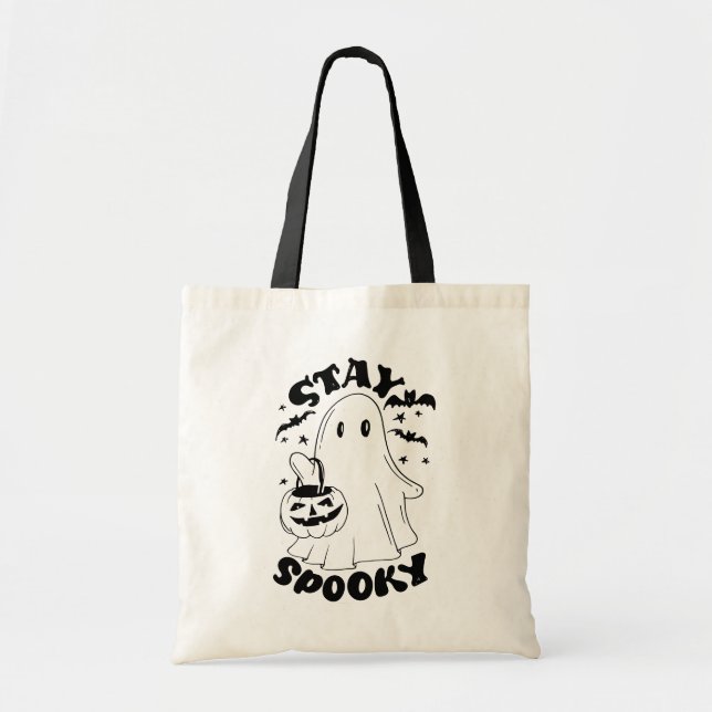 Stay Spooky Ghost Tote Bag (Front)