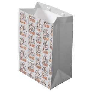 Stay Spooky Graveyard Skeleton Grey Halloween Medium Gift Bag