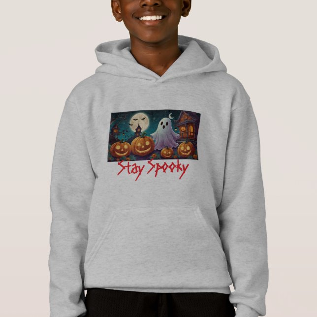 Stay Spooky, Halloween Ghosts and Pumpkins (Front)