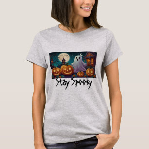 Stay Spooky, Halloween Ghosts and Pumpkins T-Shirt
