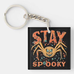 Stay Spooky Halloween Spider Keychain