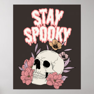 Stay Spooky Halloween Theme Wall Art Decor Poster