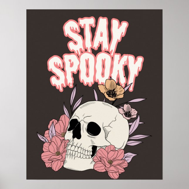 Stay Spooky Halloween Theme Wall Art Decor Poster (Front)