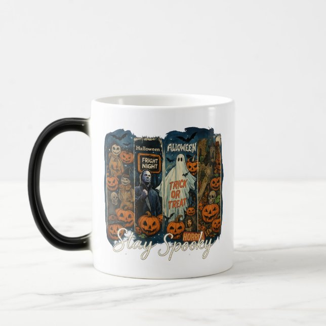 Stay Spooky Horror Collage Magic Mug (Left)