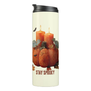 Stay Spooky Pumpkin with Candles Thermal Tumbler