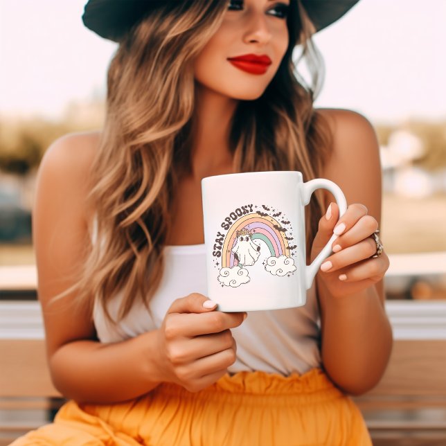 Stay Spooky Retro Groovy Halloween Coffee Mug (Creator Uploaded)