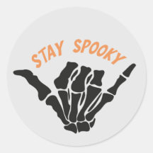 Stay Spooky Skeleton Hand Sticker