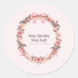 Stay Spooky Stay Soft Coquette Wreath Stickers