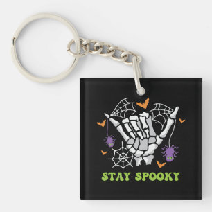 Stay Spooky with Hand Bones and Spider Webs Keychain