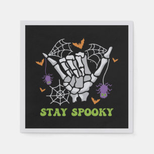 Stay Spooky with Hand Bones and Spider Webs Napkin
