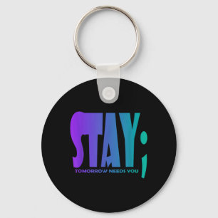 Stay Stay Strong Prevention Awareness Week Art Keychain