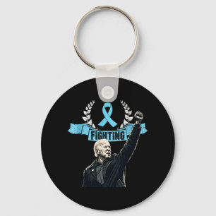 Stay Strong Biden Patriotic Support Ribbon Prostat Keychain