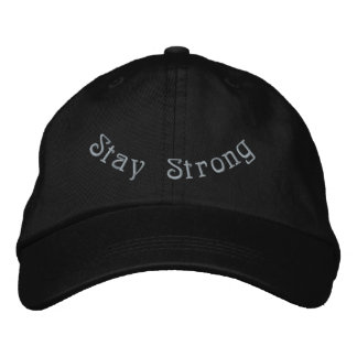 Stay Strong Classic Black Awareness Streetwear-Hat Embroidered Hat