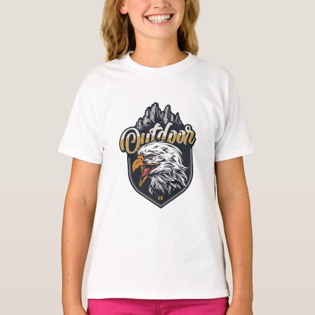 Stay Strong Eagle Outdoor Motivational quotes  T-Shirt (Front)