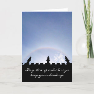 Stay Strong Inspirational Sun Halo Over Oxford Card