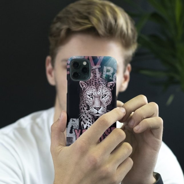 Stay strong leopard iPhone case (Creator Uploaded)