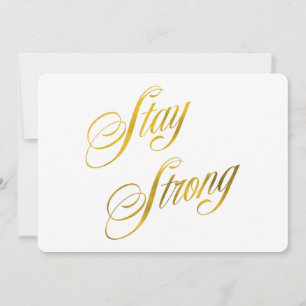 Stay Strong Quote Faux Gold Foil Quotes Sparkly