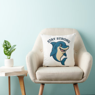 Stay Strong Splash T-Shirt Throw Pillow