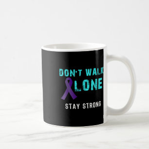 Stay Strong Teal-purple Ribbon Suicide Prevention Coffee Mug