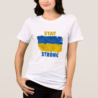 Stay Strong Ukraine - Show your Support Tri-Blend Shirt