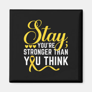 Stay Stronger Yellow Ribbon Suicide Prevention Awa Magnet