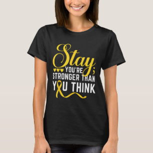 Stay Stronger Yellow Ribbon Suicide Prevention Awa T-Shirt