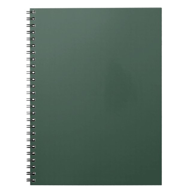 Stay Stylish with a Touch of Pine Green Background Notebook (Front)