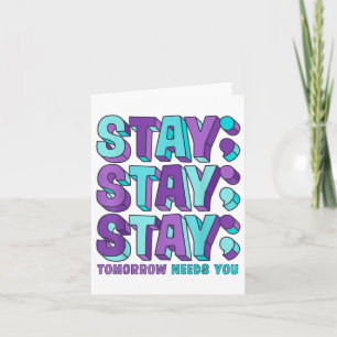 Stay Suicide Prevention Awareness Mental Health Su Card