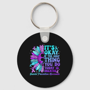 Stay Sunflower Suicide Prevention Awareness Week S Keychain