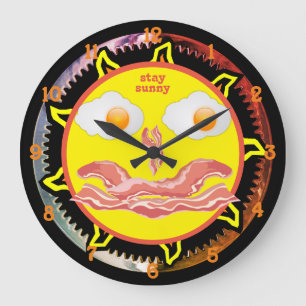 Stay Sunny Sunnyside Eggs and Baky Breakfast Clock