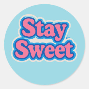 Stay Sweet: Confidence & Positivity in Style Classic Round Sticker