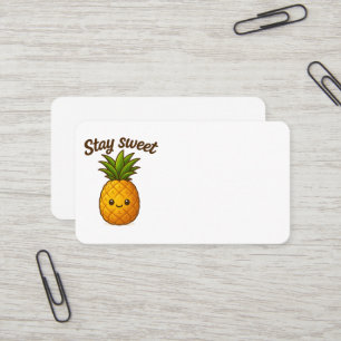 Stay Sweet – Cute Pineapple  Business Card