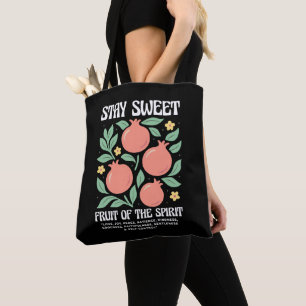 Stay Sweet Fruit Of The Spirit Fruity Pomegranate Tote Bag