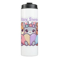 Stay Sweet Kawaii Animals Pastel Travel Mug