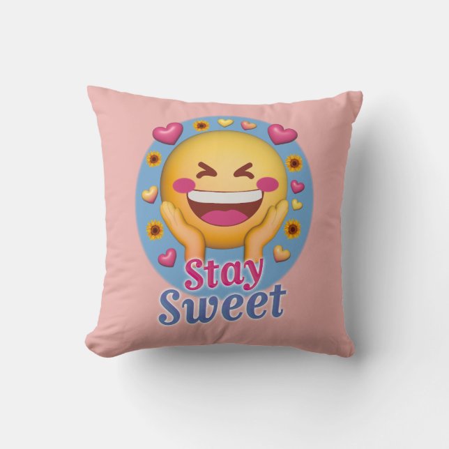Stay sweet  throw pillow (Front)