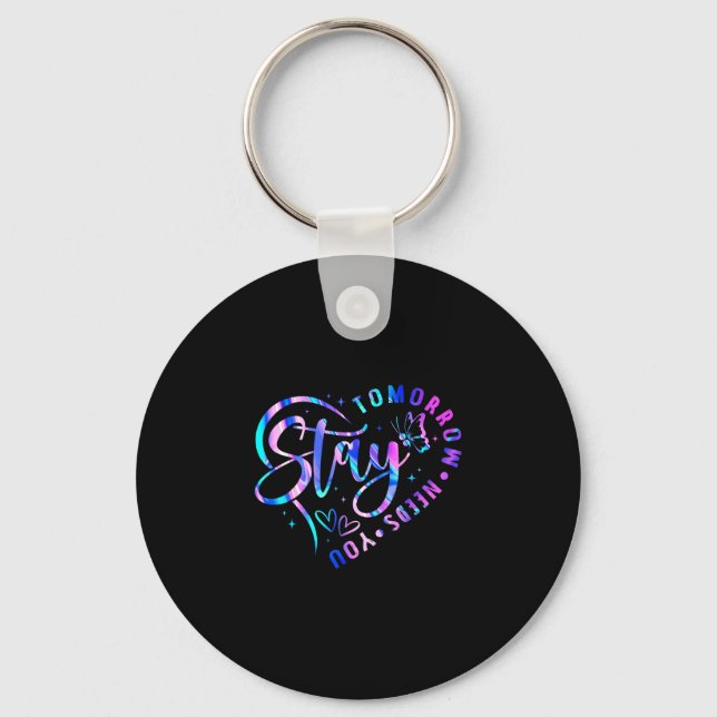 Stay tomorrow needs heart prevention awareness keychain (Front)