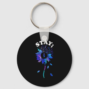 Stay Tomorrow Needs You Sunflower Suicide Awarenes Keychain