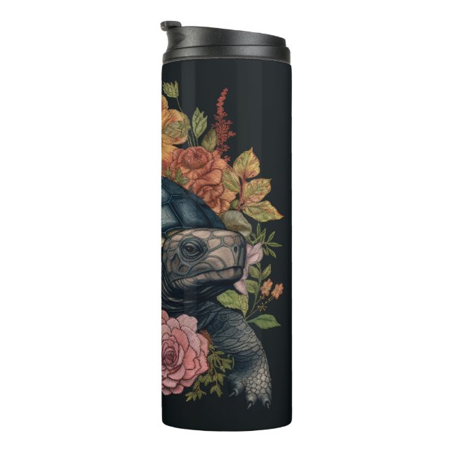 Stay Tranquil and Refreshed with our Turtle Thermal Tumbler (Rotated Right)