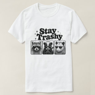 Stay Trashy Raccoon Skunk Opossum Trio Art T-Shirt