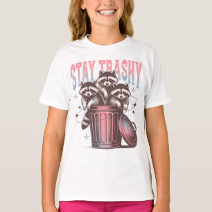 Stay-Trashy Retro Funny Raccoon T-Shirt