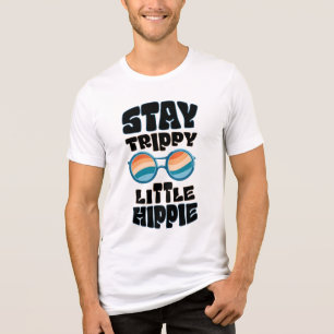 Stay Trippy Little Hippie – Retro Psychedelic Desi Tri-Blend Shirt